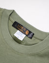 Lady's cropped organic cotton reflector t-shirts R023 leaf green