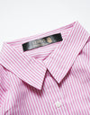 Lady's stripe shirts R006 pink