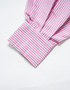 Lady's stripe shirts R006 pink