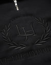 LH LEAF EMBROIDERY HALF ZIP SWEAT PULLOVER R002 black/black