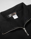 LH LEAF EMBROIDERY HALF ZIP SWEAT PULLOVER R002 black/beige