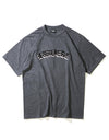 3D embroidery logo TEE charcoal