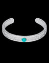 Hawaiian turquoise bangle 22k white gold