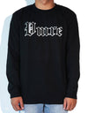 FRONT SILVER LOGO L/S TEE black