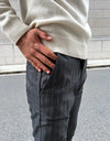 Wool stripe slacks