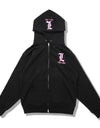 Zip hoodie 009 black/pink