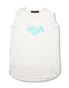 Loose tanktop G025 white/mint green