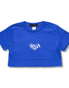Lady's cropped t-shirts R024 blue