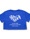 Lady's cropped t-shirts R024 blue