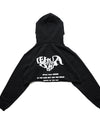 cropped heart logo hoodie G011 black