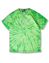 Kids tiedye t-shirts 015 spider green/white