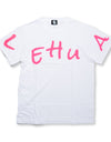 T-shirt 003 white/neon pink