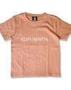 Kids T-shirt011 apricot/white