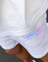 Aurora Reflector Sweat Shorts white