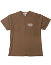 simple logo T-shirt brown