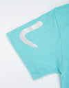 Lady's cropped t-shirts R003r4 Mintgreen/silver gliiter