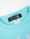 Lady's cropped t-shirts R003r4 Mintgreen/silver gliiter