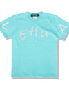 Kids t-shirts R003r4 Mint green/silver gliiter