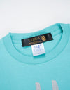 Kids cropped t-shirts R003r4 Mintgreen/silver gliiter