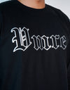 FRONT SILVER LOGO L/S TEE black