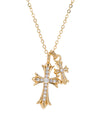 New original cross necklace 2連