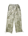 Paisley Straight Pants - khaki