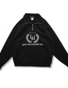 LH LEAF EMBROIDERY HALF ZIP SWEAT PULLOVER R002 black/beige